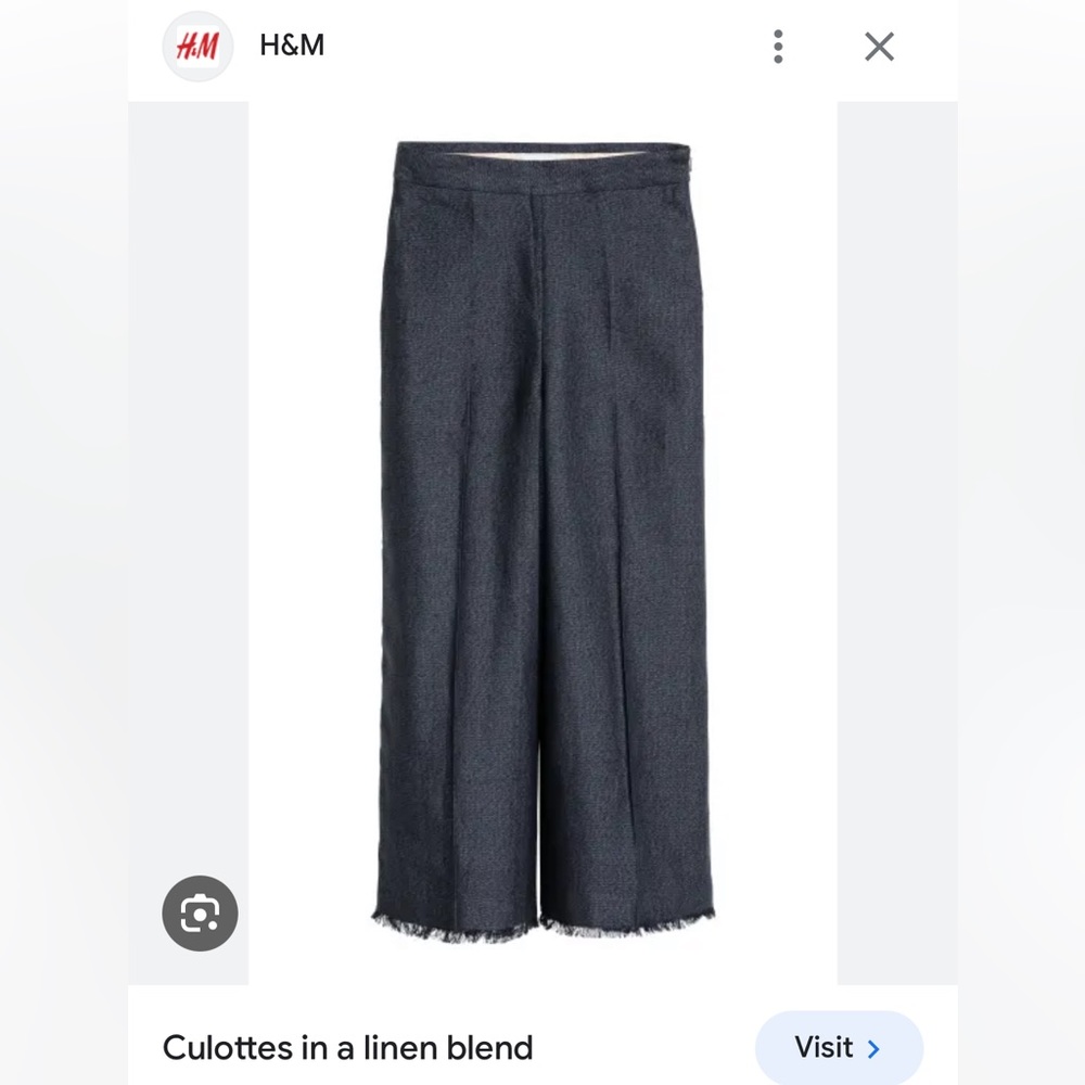 H&M linen high waisted pants cropped - Picture 3 of 13